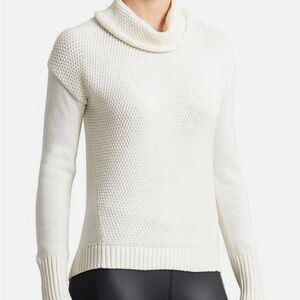 Athleta Cream Cowl Neck Sweater